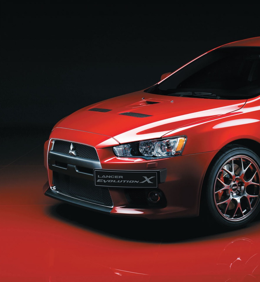 Mitsubishi Lancer Evolution X exterior front view front grill